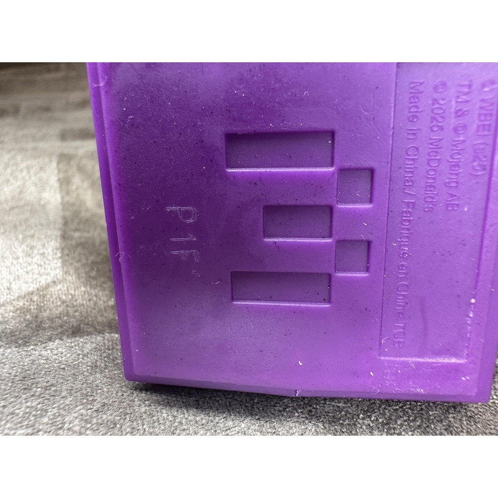 Minecraft Grimace Egg Purple Head Toy McDonalds 2025 Cube Block Adult Happy Meal - Picture 6 of 6